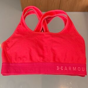 Pr-Loved Under Armour Vibrant Orange Sports Bra - Women’s M